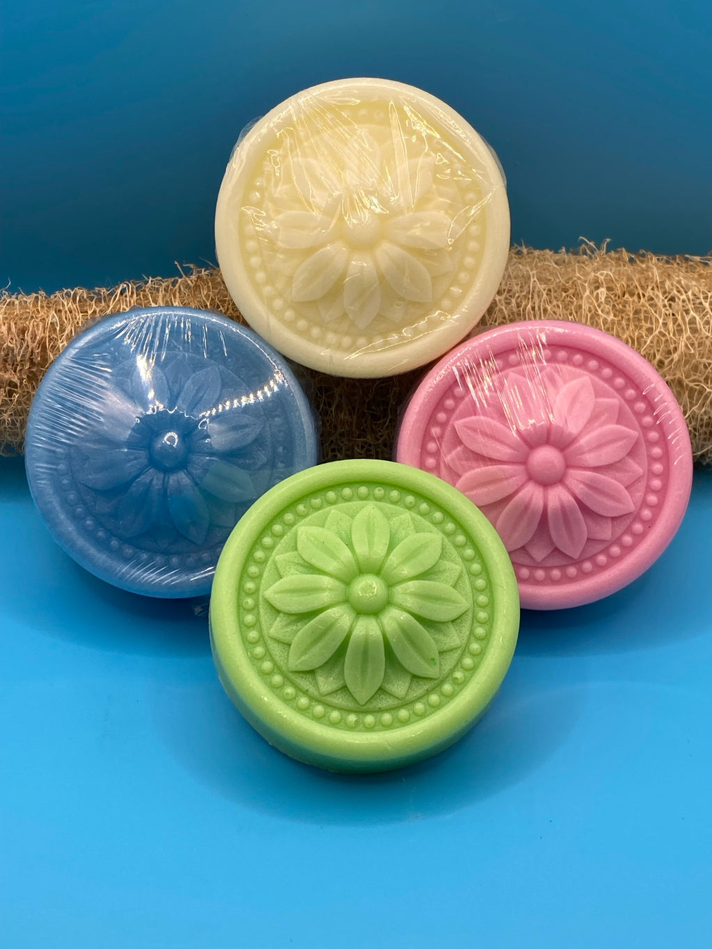 Flower Medallion Glycerin & Goat's Milk Soap - Set of 4