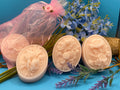Oval Floral Goat's Milk Soap - Set of 4 Elegant Bars