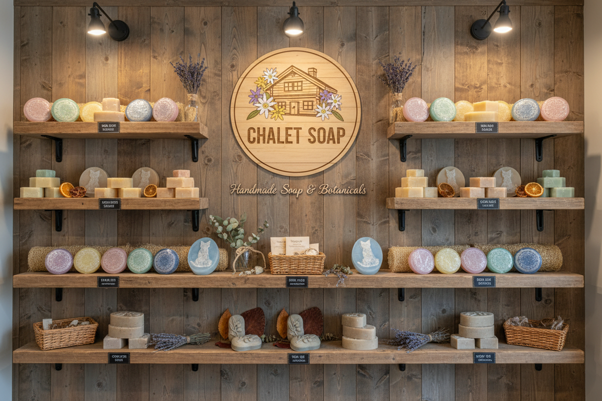 Chalet Soap Boutique Banner with Your Logo