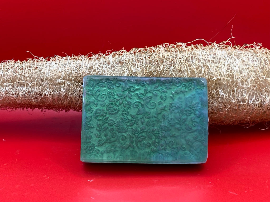 Embossed Pattern Glycerin Soap Bar - Two-Layer Design
