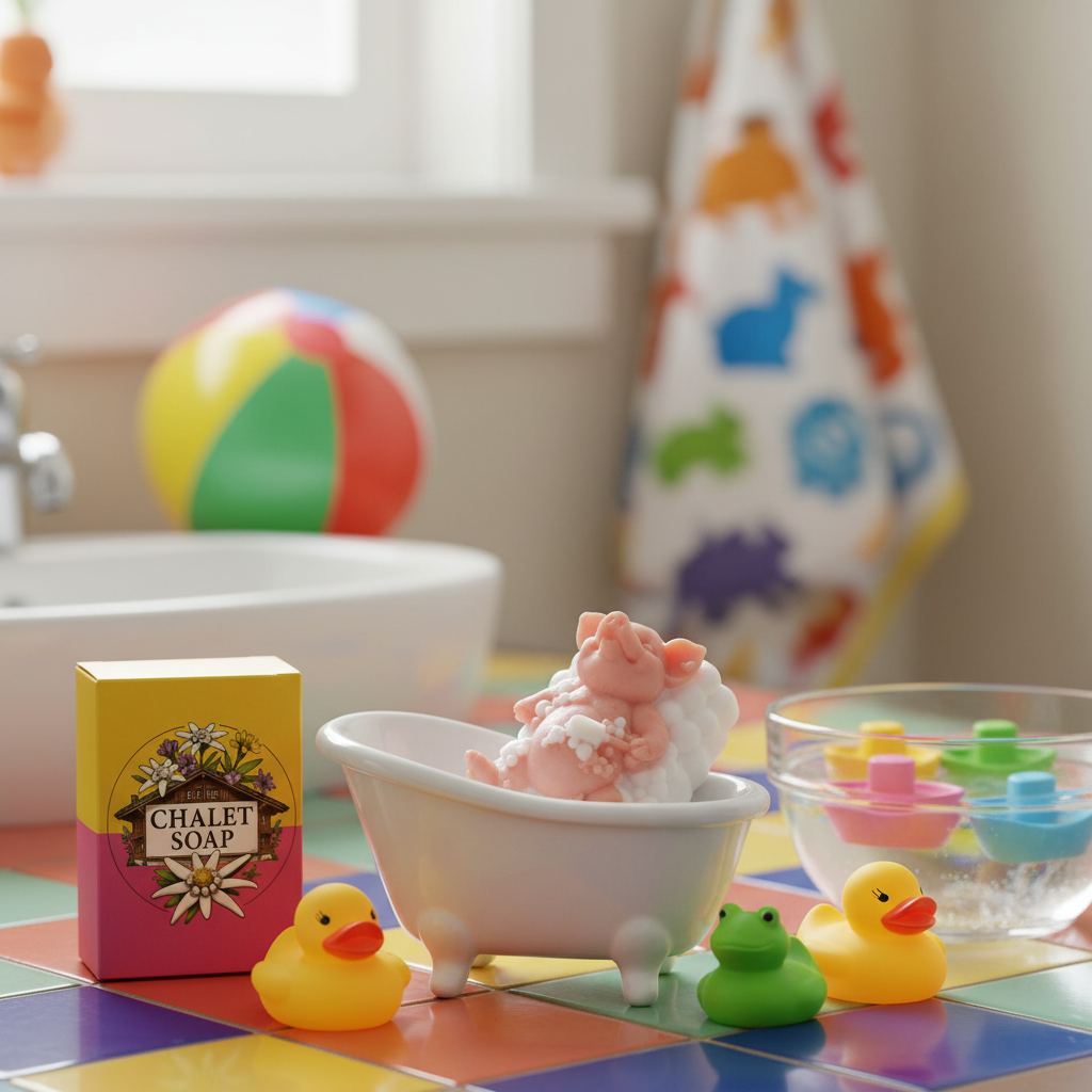Kids bathroom with bathtub