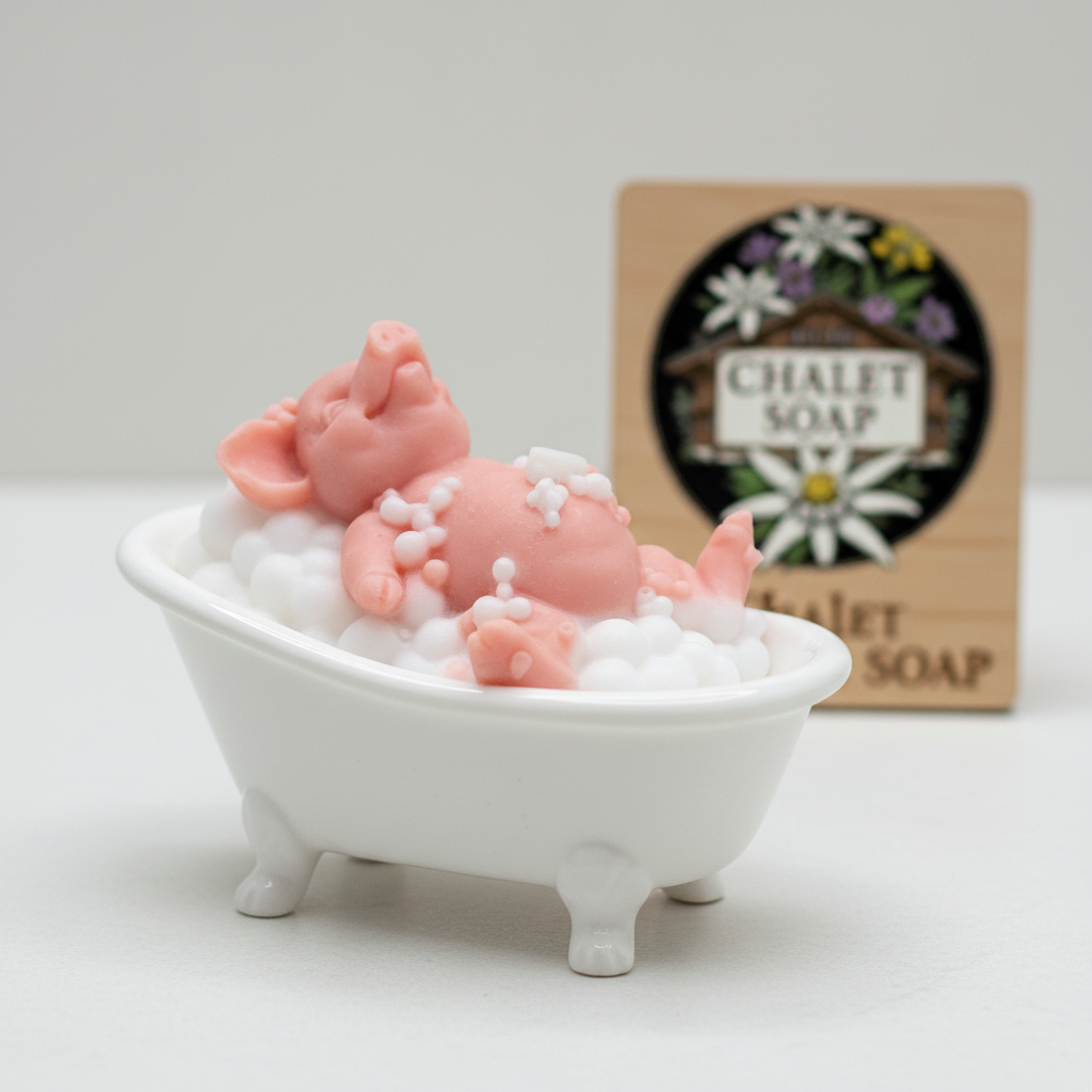 Pig in bathtub dish