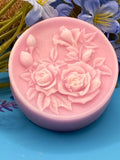 Pink Clay Rose Goat's Milk Soap - Handcrafted Round Bar