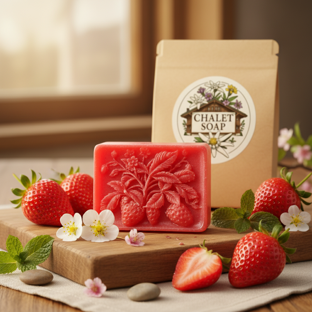 Styled with fresh strawberries